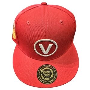 Sz 6 7/8 Vargas Campeones Rings & Crwns Team Fitted Hat - Cream/Red